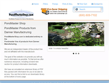 Tablet Screenshot of pondmastershop.com